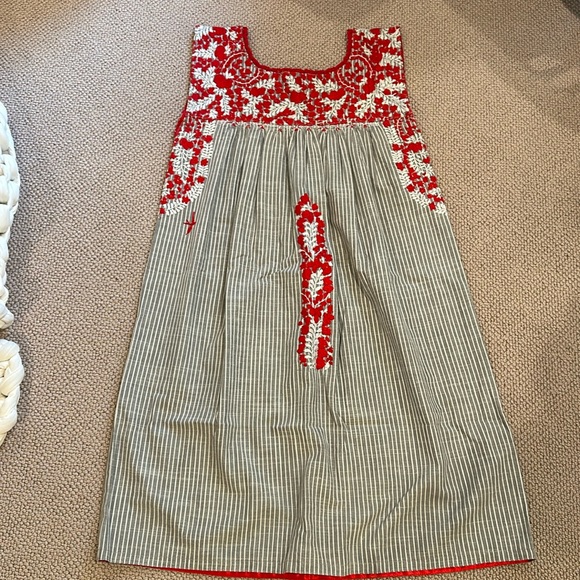 Mi Golondrina Dresses & Skirts - Mi Golondrina Red White Grey Dress (Gameday Colors!)